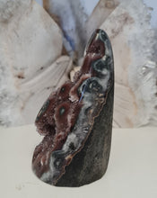 Load image into Gallery viewer, Red Amethyst with Stalactite Eyes Cutbase
