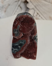Load image into Gallery viewer, Red Amethyst with Stalactite Eyes Cutbase
