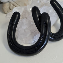 Load image into Gallery viewer, Black Obsidian Horseshoe
