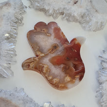 Load image into Gallery viewer, Carnelian Hamsa Hand with Stand

