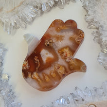 Load image into Gallery viewer, Carnelian Hamsa Hand with Stand
