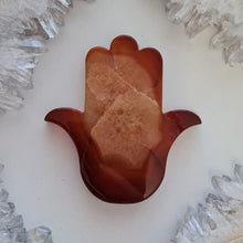 Load image into Gallery viewer, Carnelian Hamsa Hand with Stand
