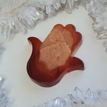Load image into Gallery viewer, Carnelian Hamsa Hand with Stand
