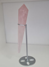 Load image into Gallery viewer, Rose Quartz Wand in Stand
