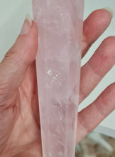 Load image into Gallery viewer, Rose Quartz Wand in Stand
