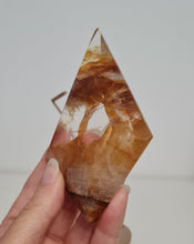 Load image into Gallery viewer, Golden Healer Quartz Diamond with Stand
