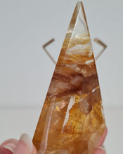 Load image into Gallery viewer, Golden Healer Quartz Diamond with Stand
