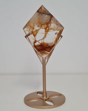 Load image into Gallery viewer, Golden Healer Quartz Diamond with Stand
