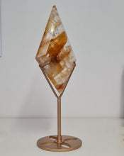 Load image into Gallery viewer, Golden Healer Quartz Diamond with Stand
