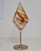 Load image into Gallery viewer, Golden Healer Quartz Diamond with Stand
