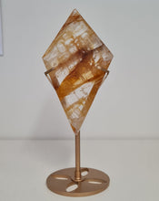 Load image into Gallery viewer, Golden Healer Quartz Diamond with Stand
