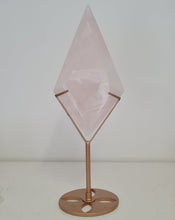 Load image into Gallery viewer, Rose Quartz Diamond with Stand
