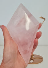 Load image into Gallery viewer, Rose Quartz Diamond with Stand
