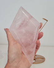 Load image into Gallery viewer, Rose Quartz Diamond with Stand
