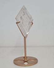 Load image into Gallery viewer, Clear Quartz Diamond with Stand - Rainbows
