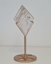 Load image into Gallery viewer, Clear Quartz Diamond with Stand - Rainbows
