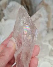 Load image into Gallery viewer, Clear Quartz Diamond with Stand - Rainbows
