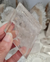 Load image into Gallery viewer, Clear Quartz Diamond with Stand - Rainbows
