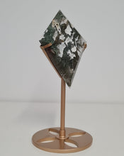 Load image into Gallery viewer, Moss Agate Diamond with Stand
