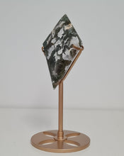 Load image into Gallery viewer, Moss Agate Diamond with Stand
