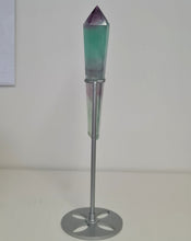 Load image into Gallery viewer, Fluorite Wand in Stand

