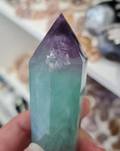 Load image into Gallery viewer, Fluorite Wand in Stand
