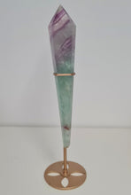 Load image into Gallery viewer, Fluorite Wand in Stand
