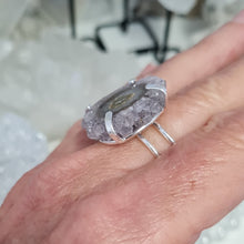 Load image into Gallery viewer, Amethyst Stalactite Slice Ring
