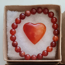 Load image into Gallery viewer, Carnelian Bracelet and Heart Boxset

