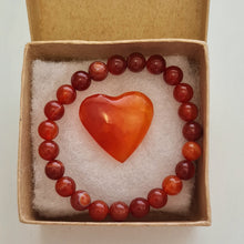 Load image into Gallery viewer, Carnelian Bracelet and Heart Boxset
