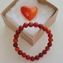 Load image into Gallery viewer, Carnelian Bracelet and Heart Boxset
