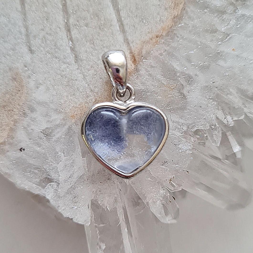 Blue Dumortierite Quartz Sterling Silver Pendant