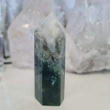 Load image into Gallery viewer, Moss Agate Tower
