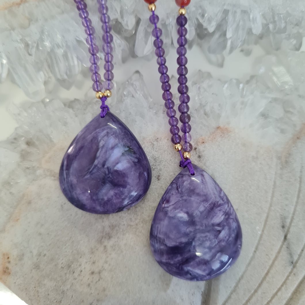 Charoite Bead Necklace