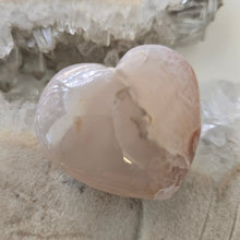 Load image into Gallery viewer, Pink Amethyst X Flower Agate Heart
