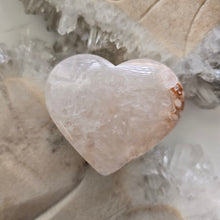 Load image into Gallery viewer, Pink Amethyst X Flower Agate Heart
