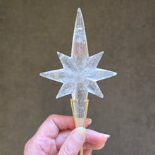 Load image into Gallery viewer, Clear Quartz Polaris Star on stand.

