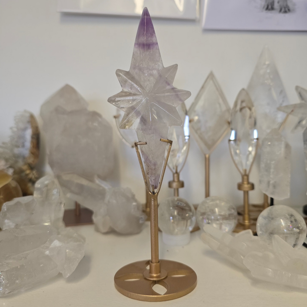 Amethyst Polaris Star with Stand