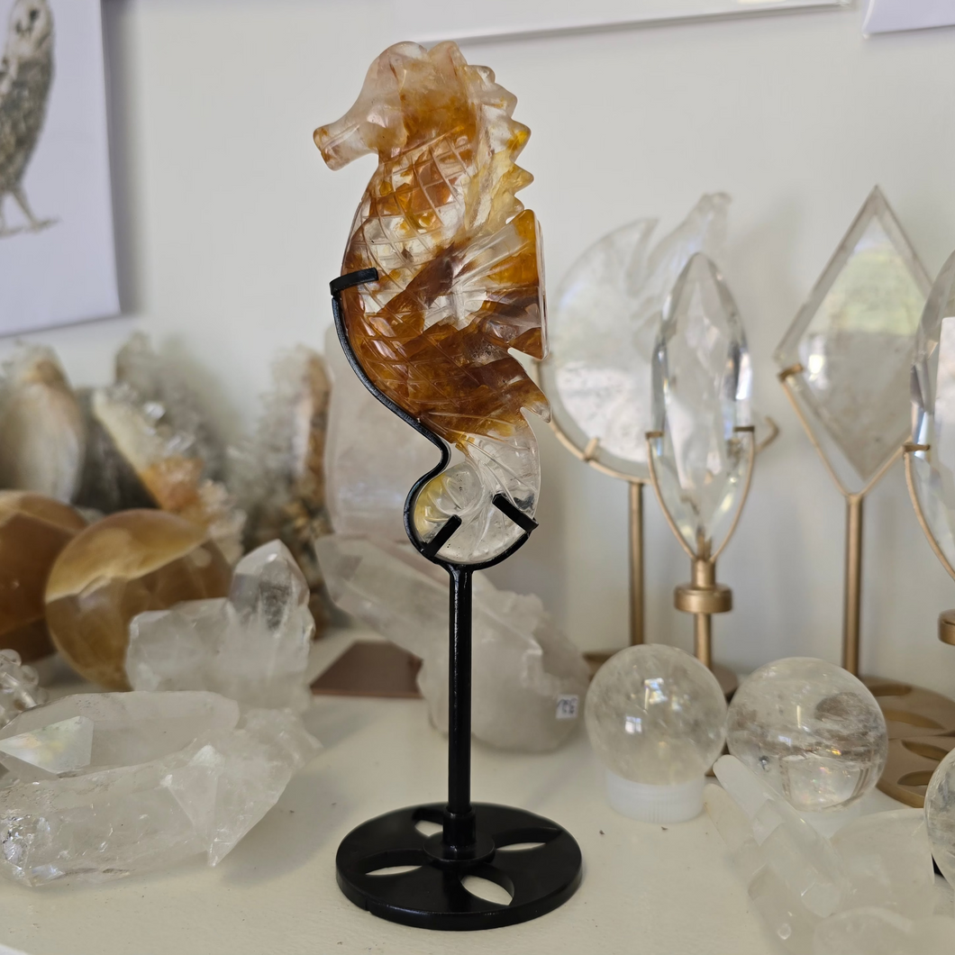 Golden Healer Quartz Seahorse