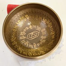 Load image into Gallery viewer, Singing Bowl - Mantra Etched - Hammered - 10 cm
