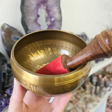 Load image into Gallery viewer, Singing Bowl - Mantra Etched - Hammered - 10 cm
