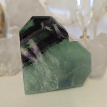 Load image into Gallery viewer, Feather Fluorite Heart - faceted

