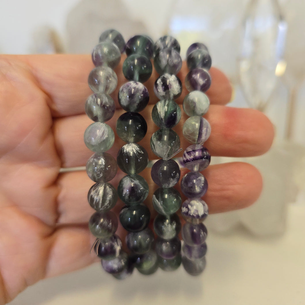 Feather Fluorite Bracelet