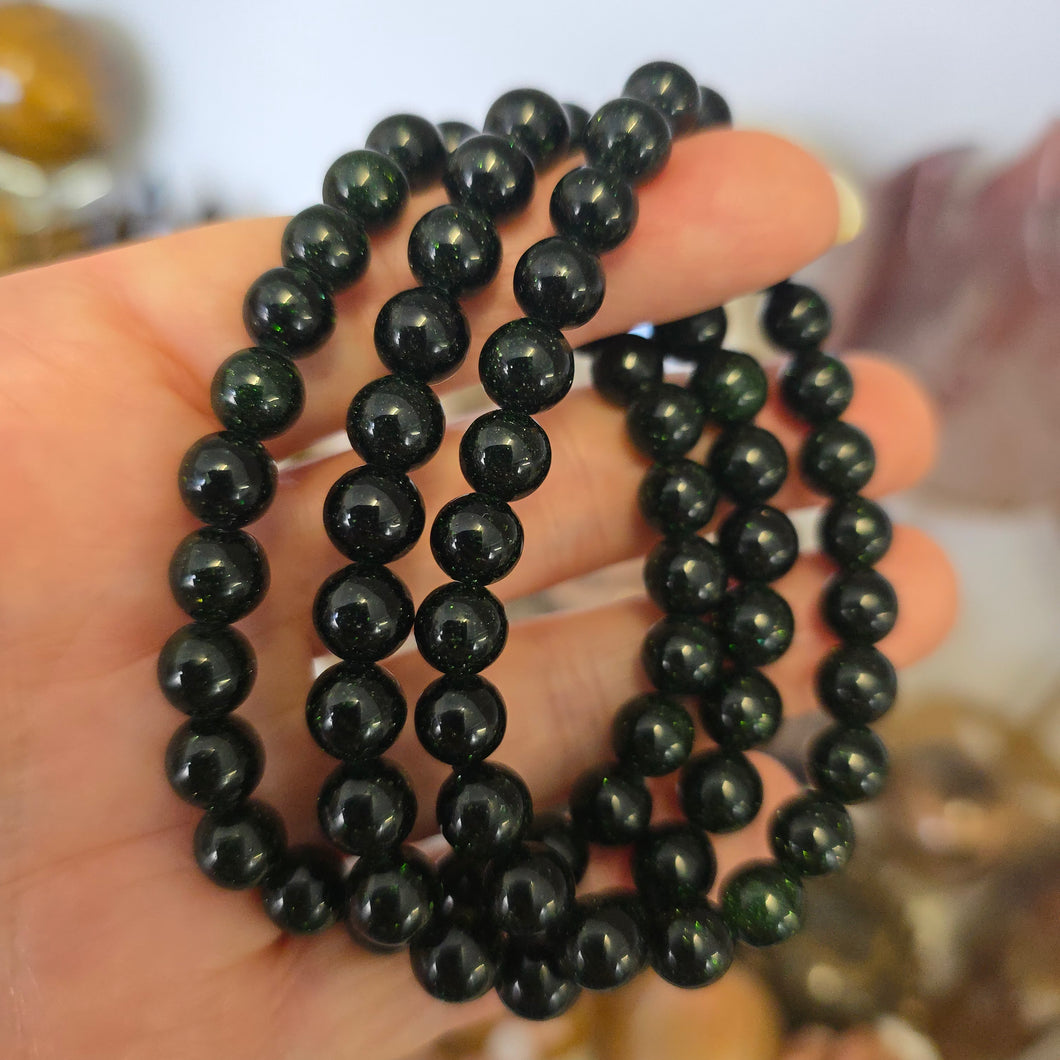 Green Goldstone (Sandstone) Bracelet