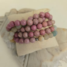 Load image into Gallery viewer, 108 Amazonite Rhodonite Bead Mala Necklace/Bracelet
