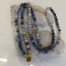 Load image into Gallery viewer, 108 Blue Picasso Jasper Mala Necklace/Bracelet

