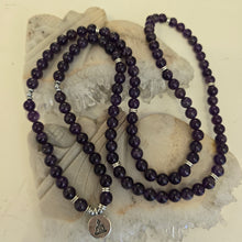 Load image into Gallery viewer, 108 Amethyst Mala Necklace/Bracelet
