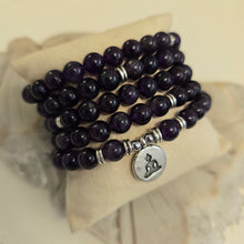 Load image into Gallery viewer, 108 Amethyst Mala Necklace/Bracelet

