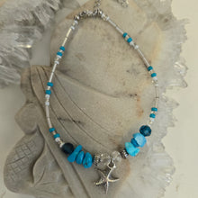 Load image into Gallery viewer, Turquoise Starfish Bead Anklet
