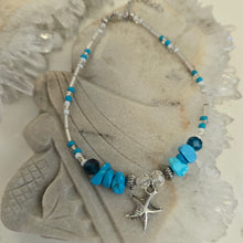 Load image into Gallery viewer, Turquoise Starfish Bead Anklet
